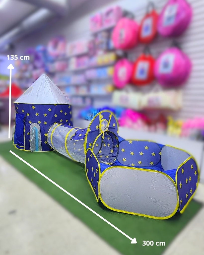 CARPAS 3EN1 SET CASTILLO TUNEL Y PISCINA