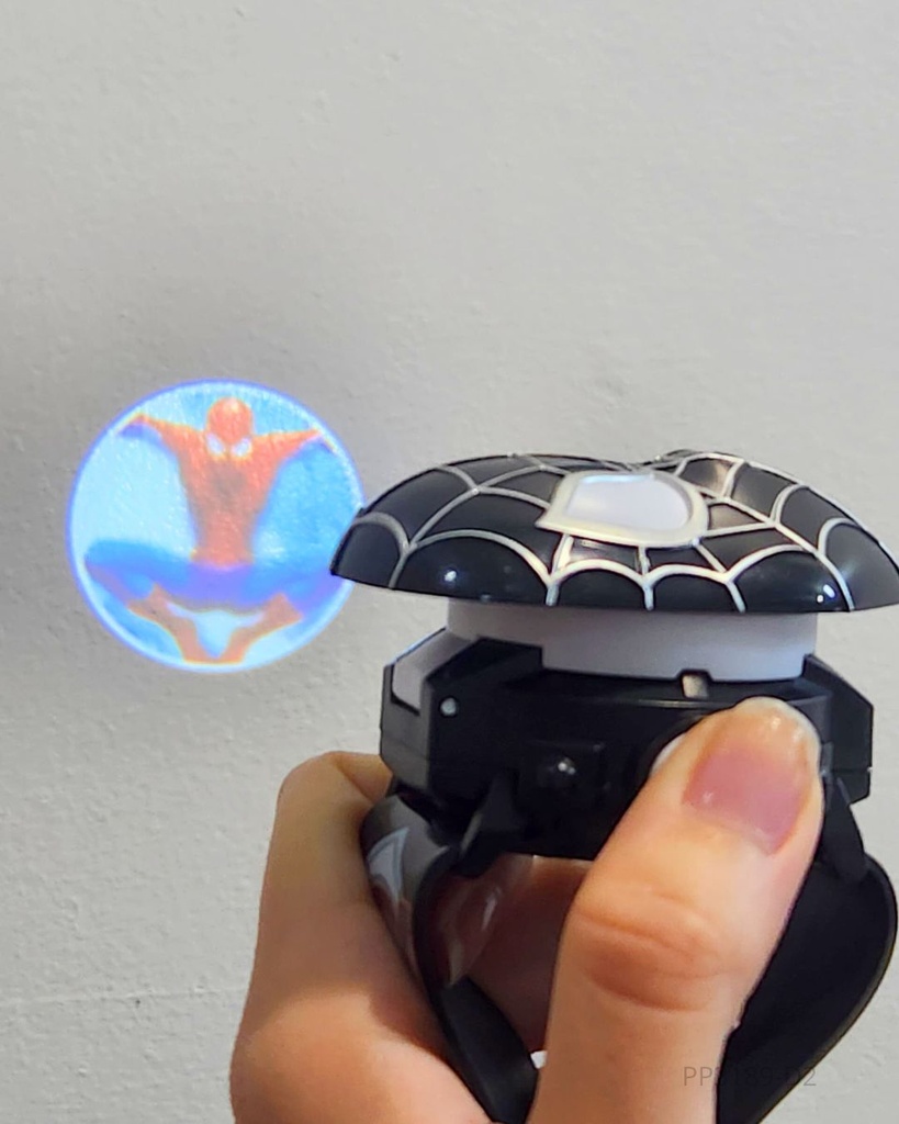RELOJ PROYECTOR SPIDER MAN NEGRO