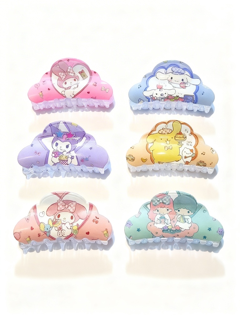 GANCHETAS ACRILICAS SANRIO PASTEL (9 CM)