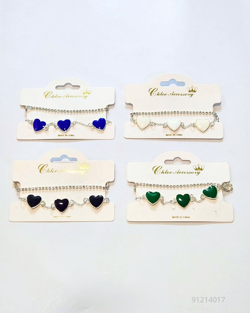 PULSERAS CORAZON SET DE 3