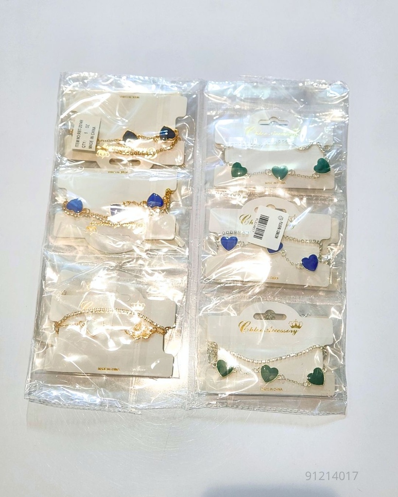 PULSERAS CORAZON SET DE 3