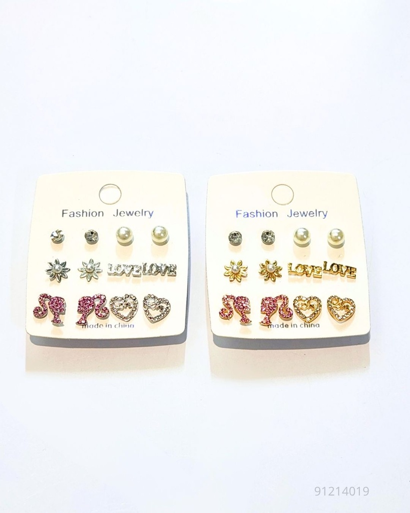 ZARCILLOS TOPITOS CORAZON SET 6