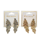 ZARCILLOS LARGO PIEDRA HOJA