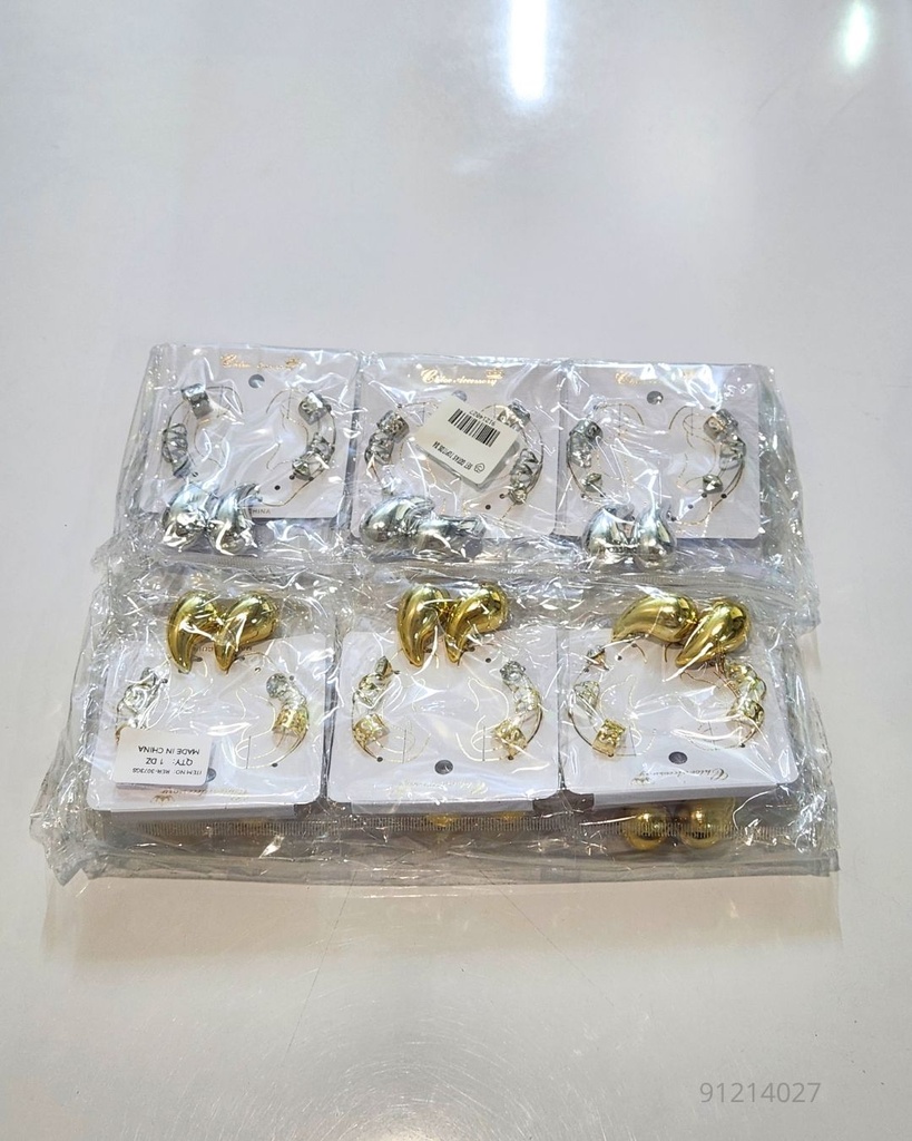 ZARCILLOS TOPITOS GOTAS SET DE 4