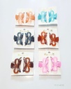 GANCHETAS ACRILICAS LAZO PASTEL SET DE 2