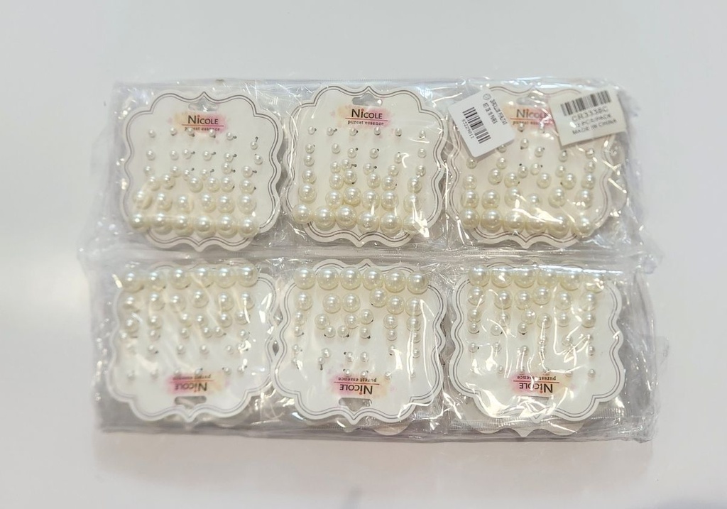 ZARCILLOS PERLITAS SET DE 18 PARES