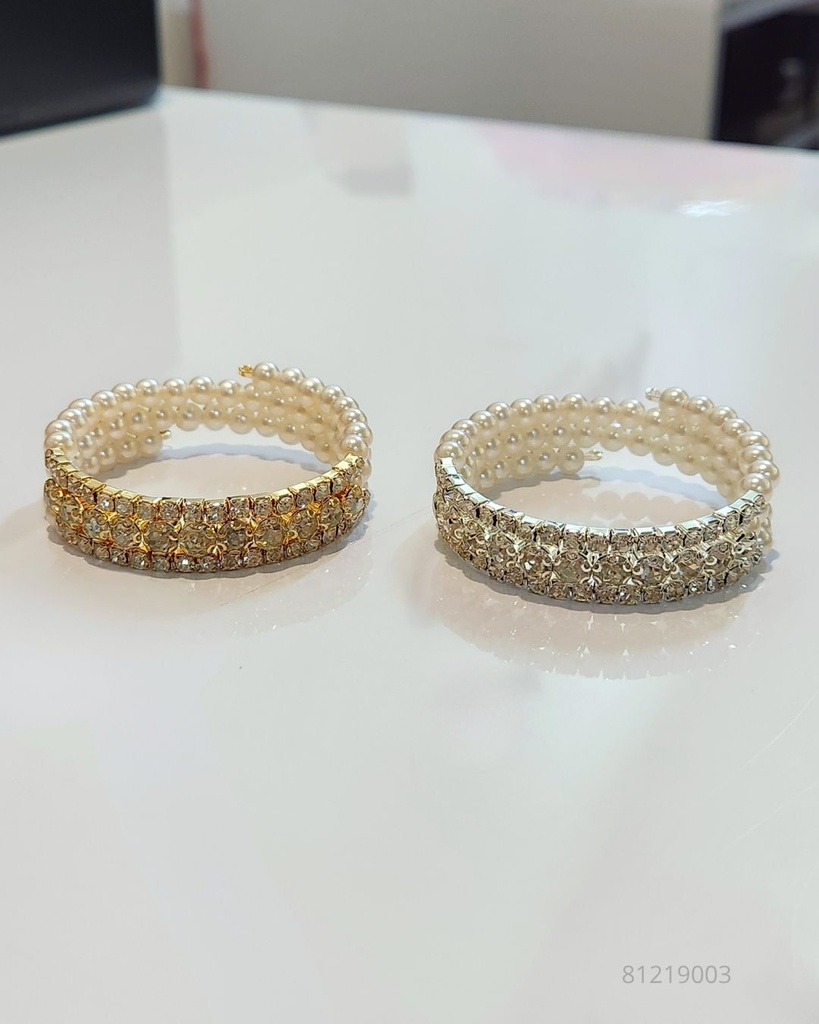 PULSERAS STRASS Y PERLAS