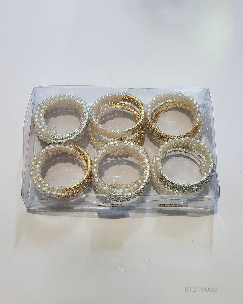 PULSERAS STRASS Y PERLAS