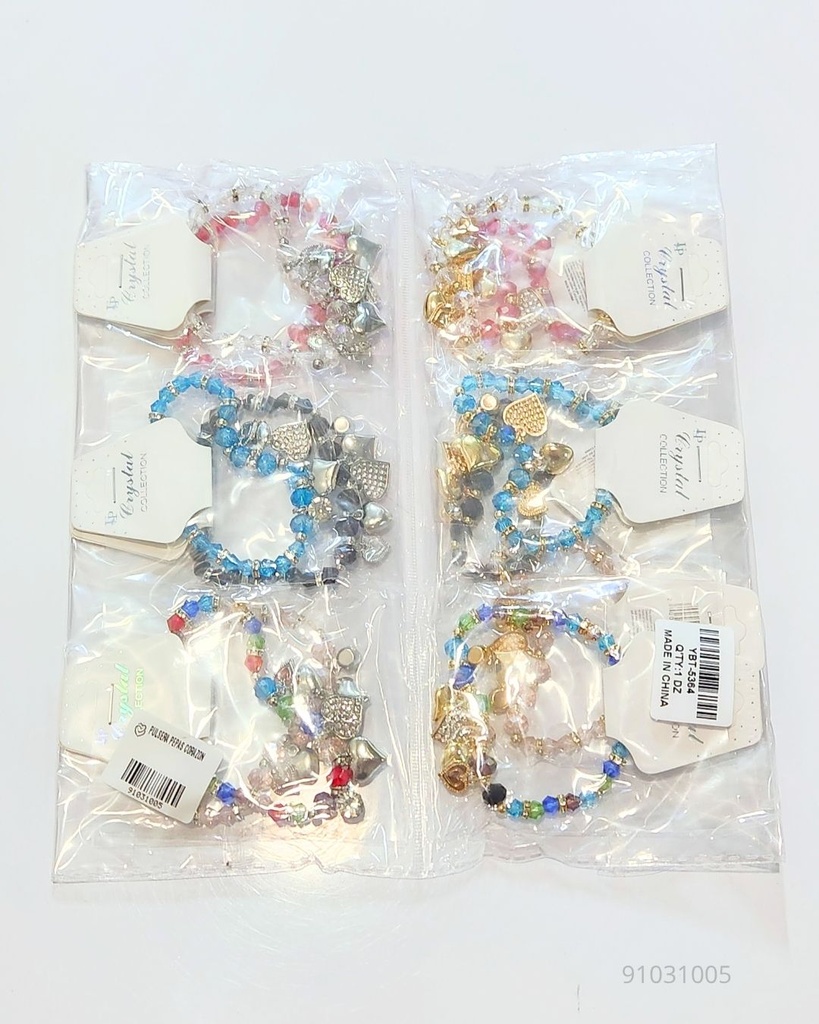 PULSERAS PEPITAS CORAZON