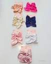 GANCHOS LAZO PASTEL CON BRILLO SET DE 2