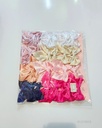 GANCHOS LAZO PASTEL CON BRILLO SET DE 2
