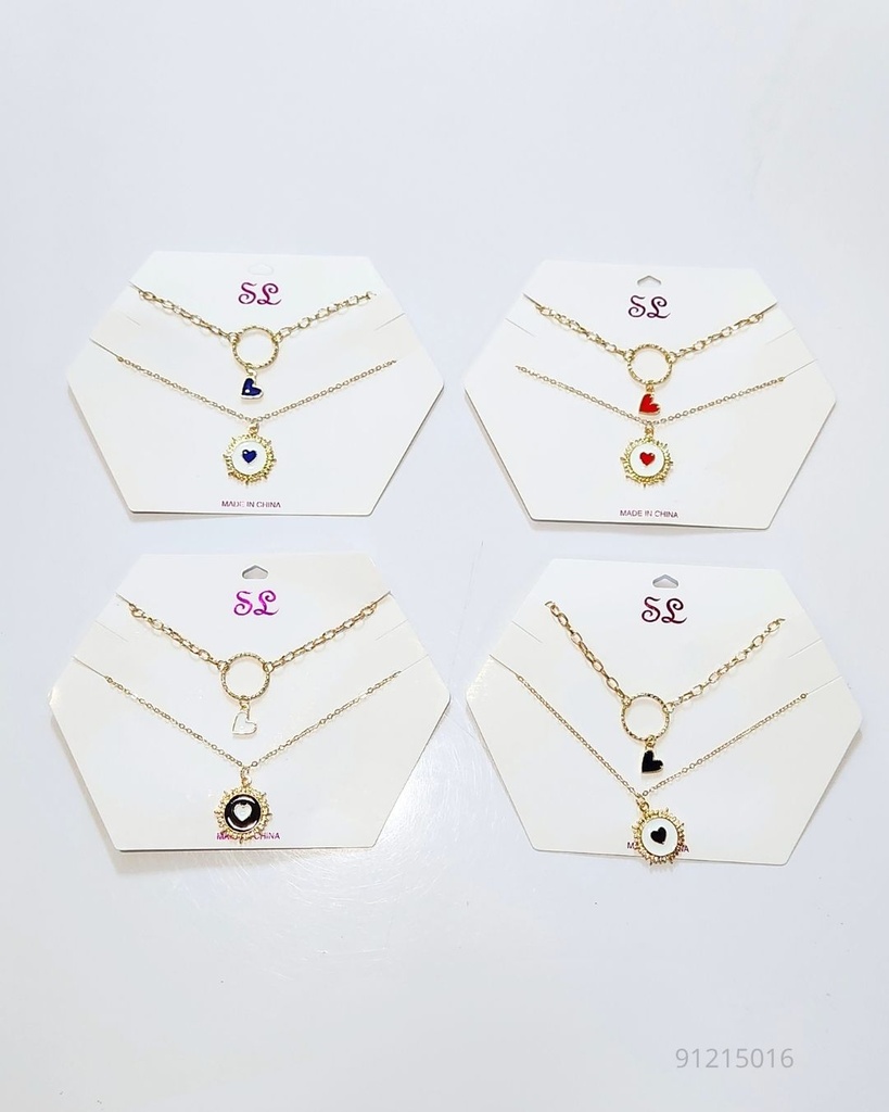 COLLARES CORAZON SET DE 2