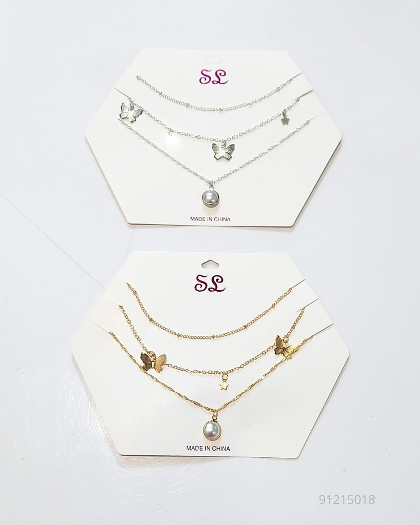 COLLARES MARIPOSA SET DE 3