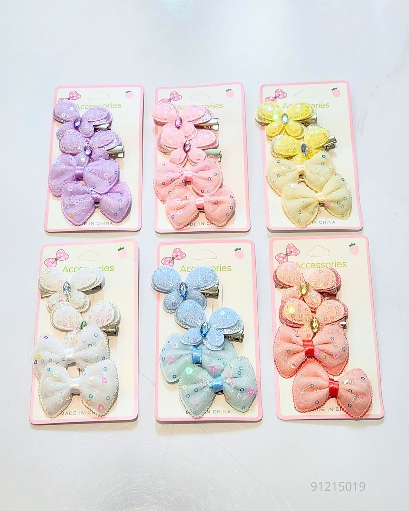 GANCHOS LAZO MARIPOSA SET DE 4