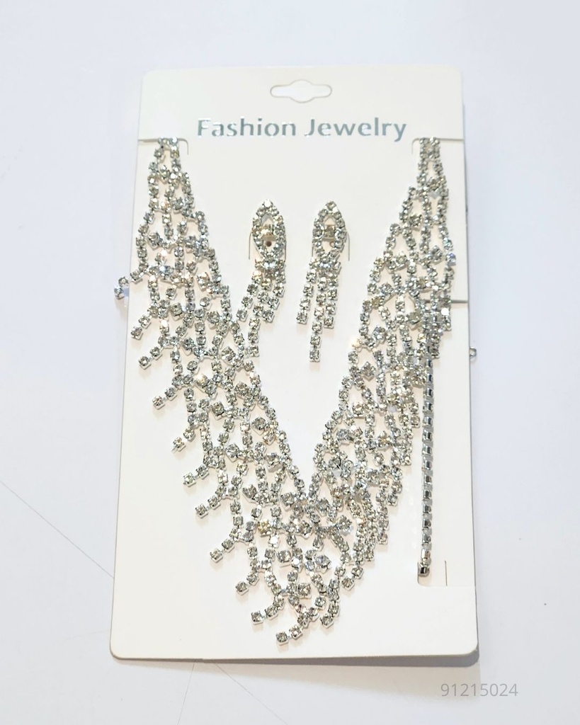 COLLARES FINO STRASS (NKL-5204S)