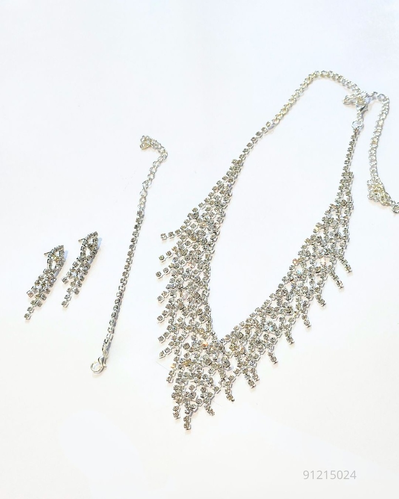 COLLARES FINO STRASS (NKL-5204S)