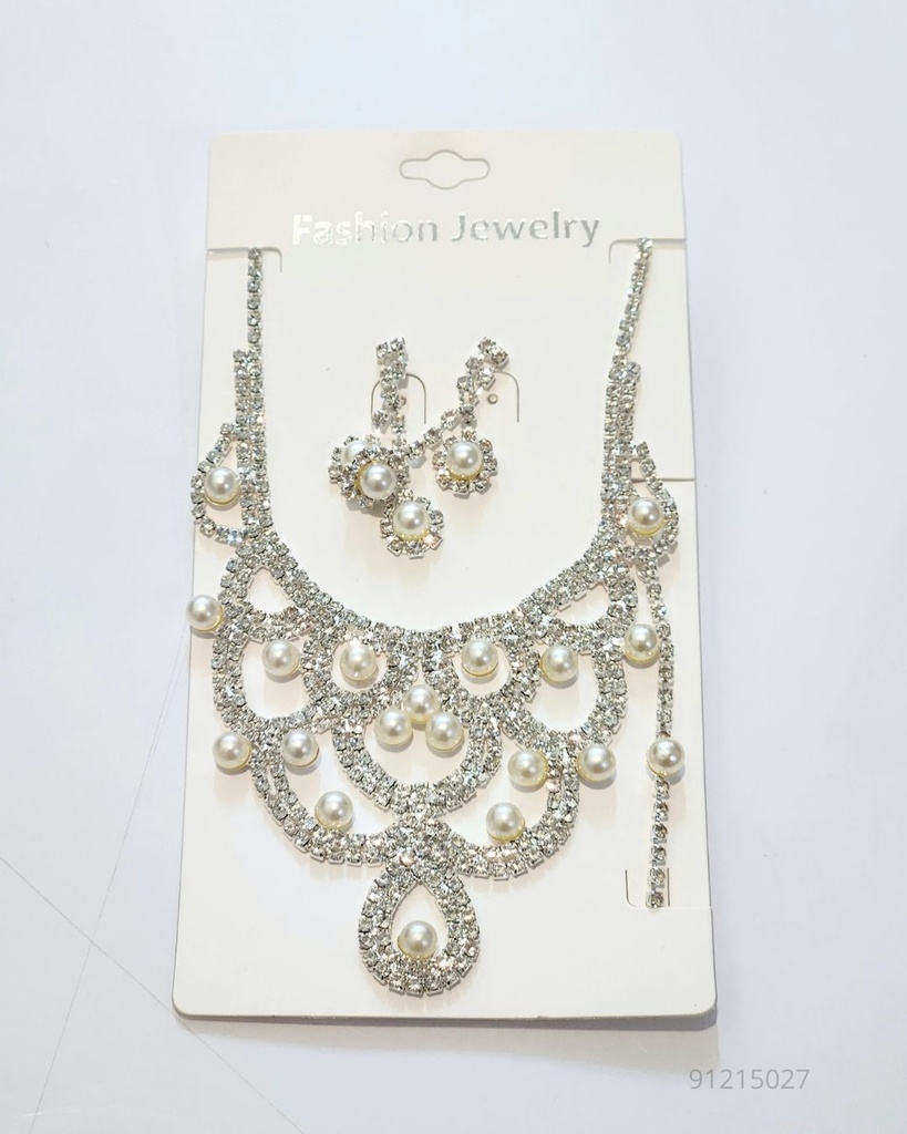 COLLARES FINO PERLA STRASS (NKL-5901S)