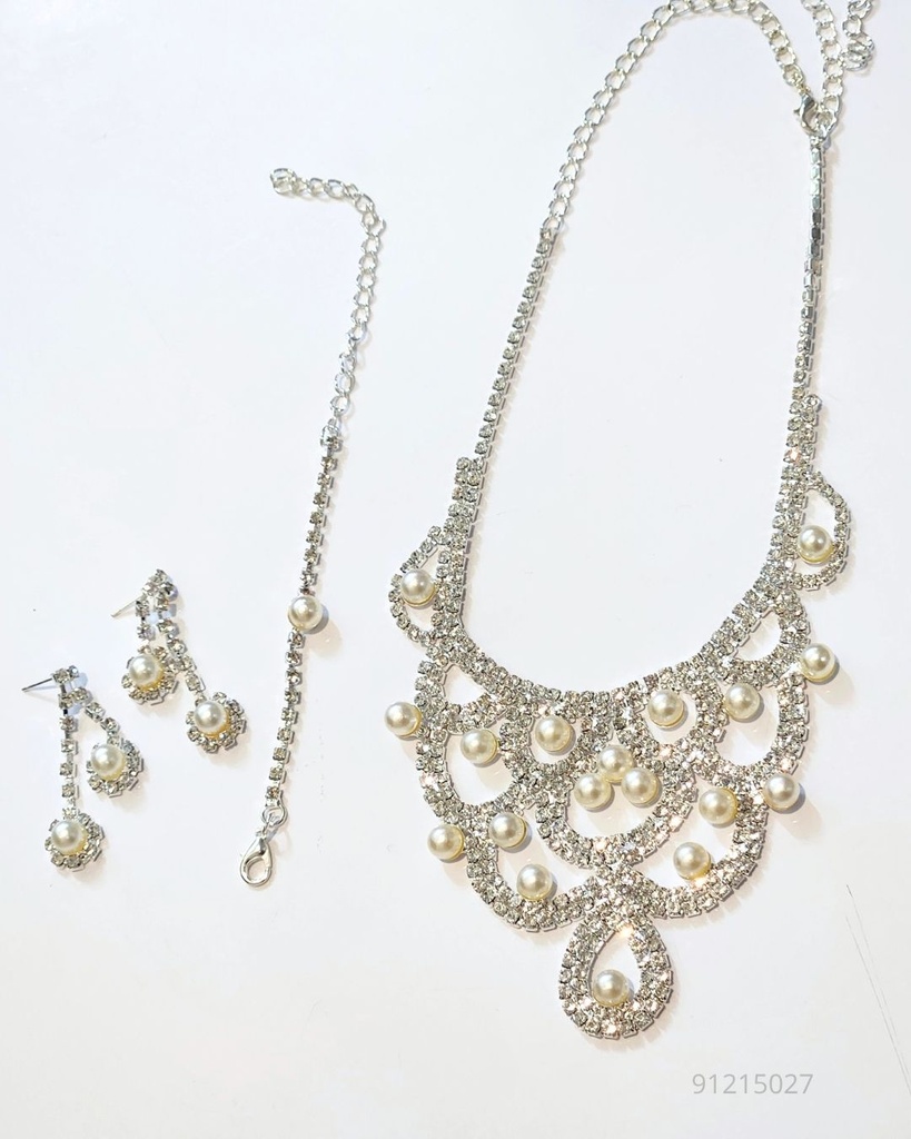 COLLARES FINO PERLA STRASS (NKL-5901S)
