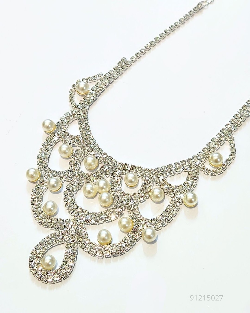 COLLARES FINO PERLA STRASS (NKL-5901S)