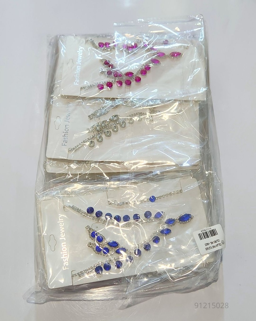 COLLARES FINO STRASS COLORES (NKL-6442S)