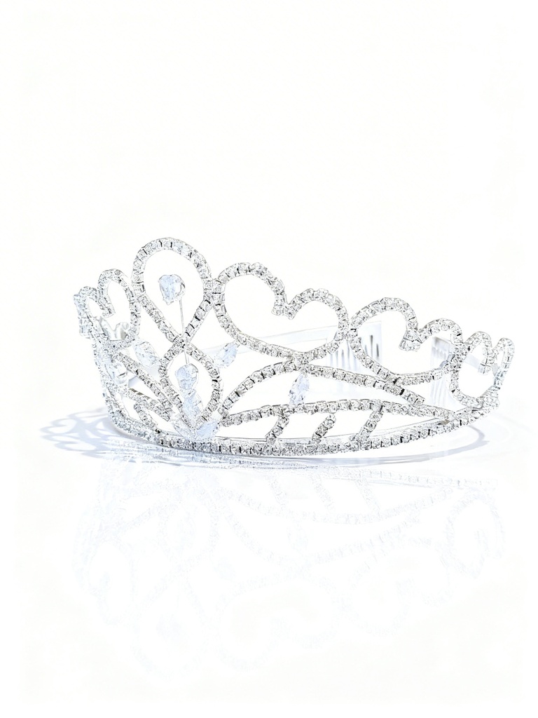 TIARAS CORONAS PLATEADA (HHL-6693S)