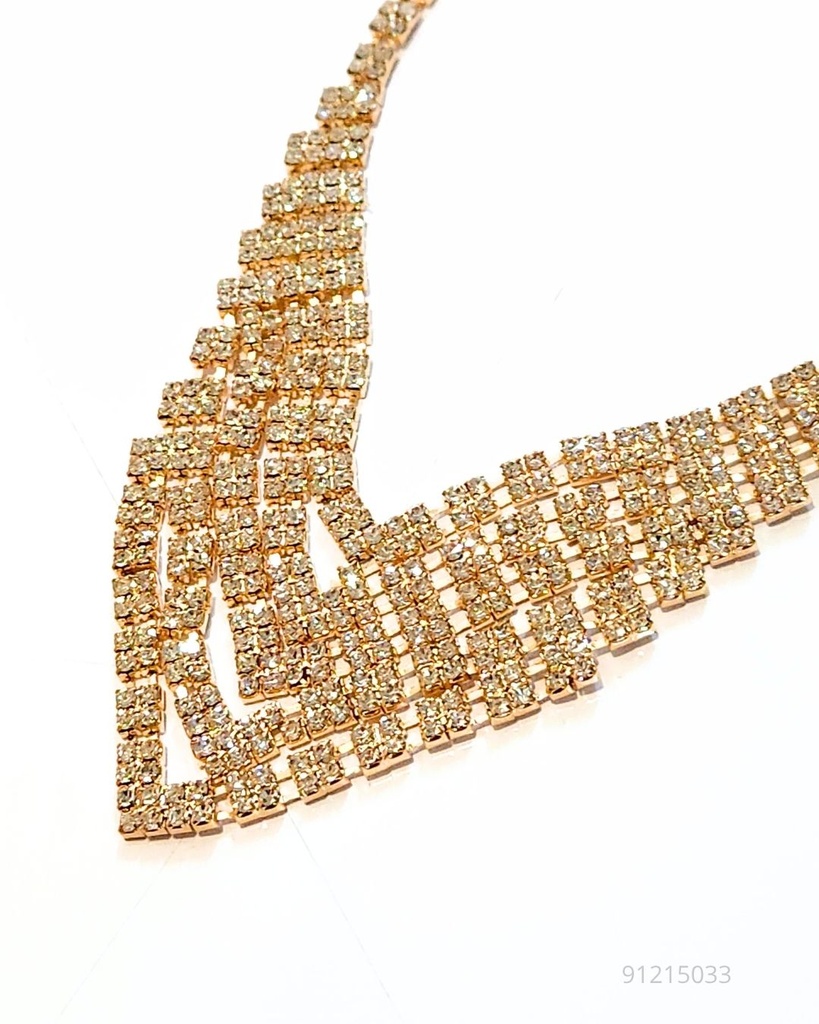 COLLARES DORADO STRASS (NKL-5200G)