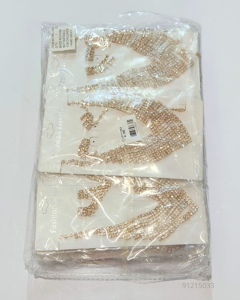 COLLARES DORADO STRASS (NKL-5200G)