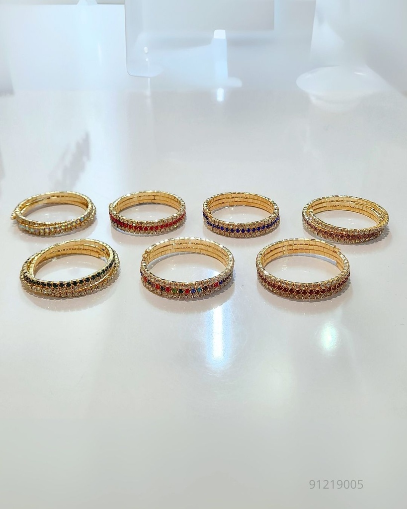 PULSERAS STRASS DORADA