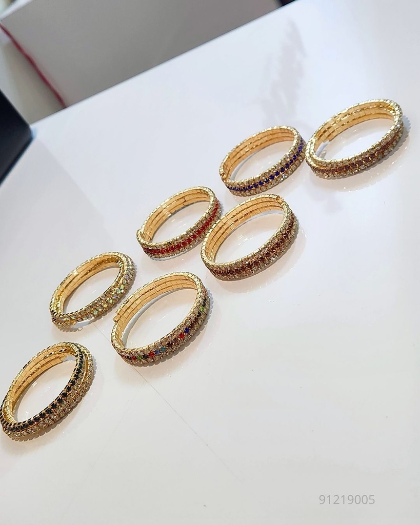 PULSERAS STRASS DORADA