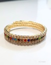 PULSERAS STRASS DORADA