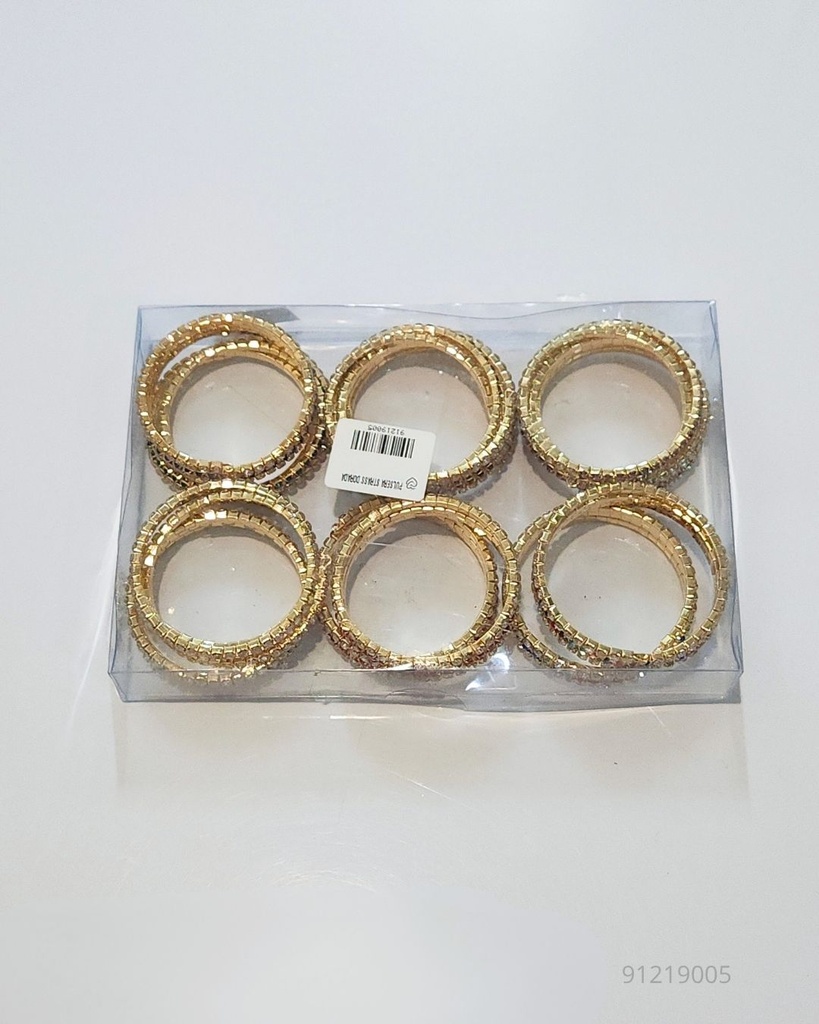PULSERAS STRASS DORADA