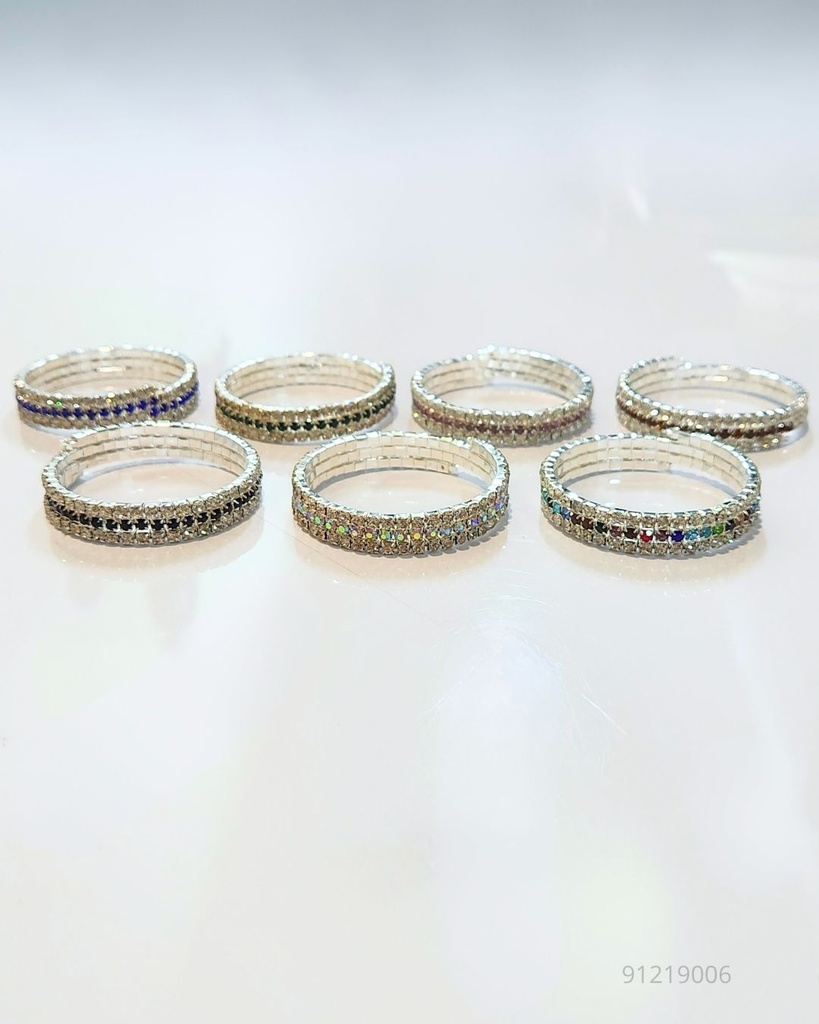 PULSERAS STRASS PLATEADA