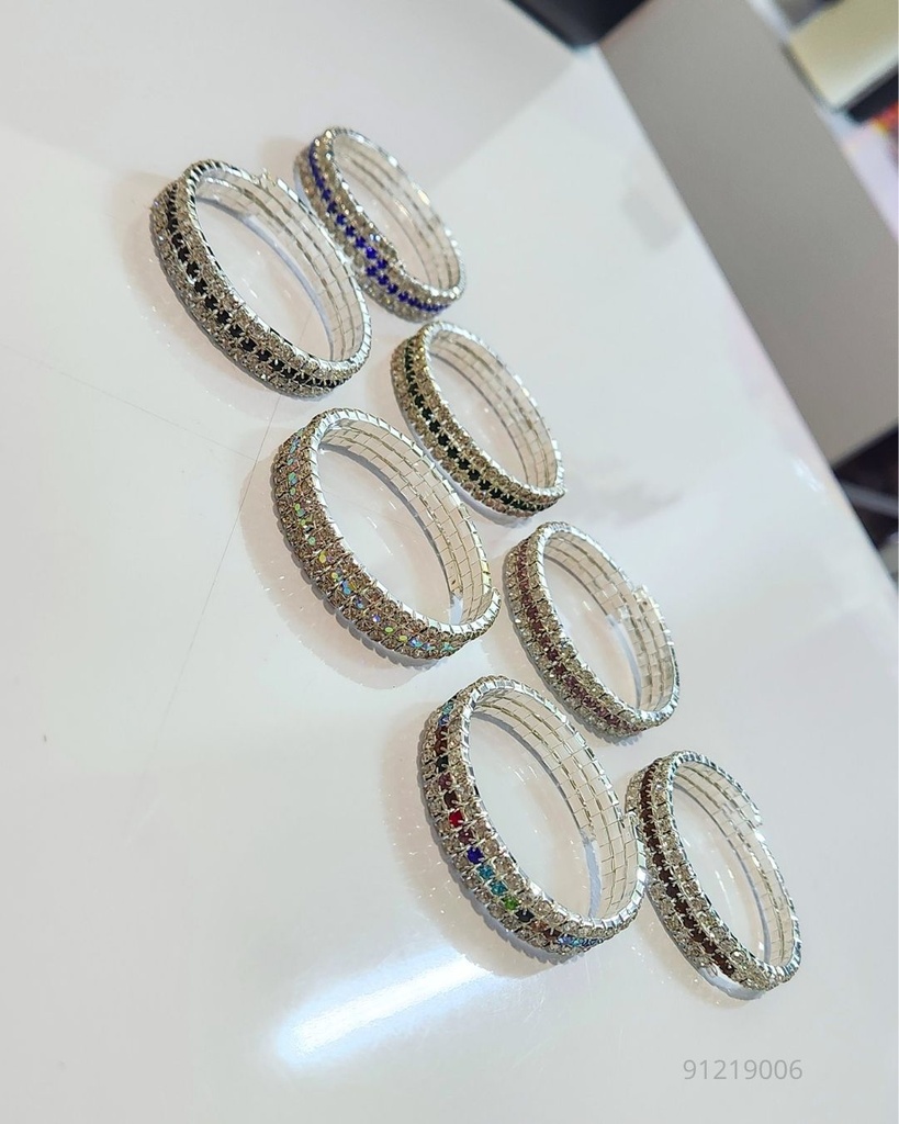 PULSERAS STRASS PLATEADA