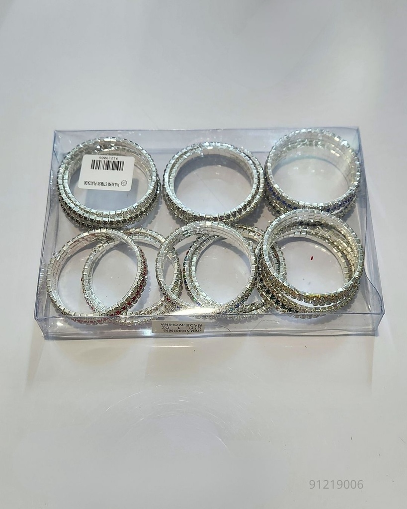 PULSERAS STRASS PLATEADA