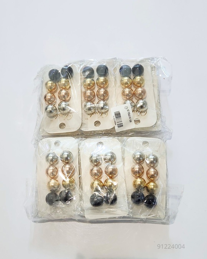 ZARCILLOS PERLAS SET DE 4 (1.6CM)
