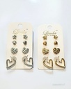 ZARCILLOS TOPITOS CORAZON SET DE 4