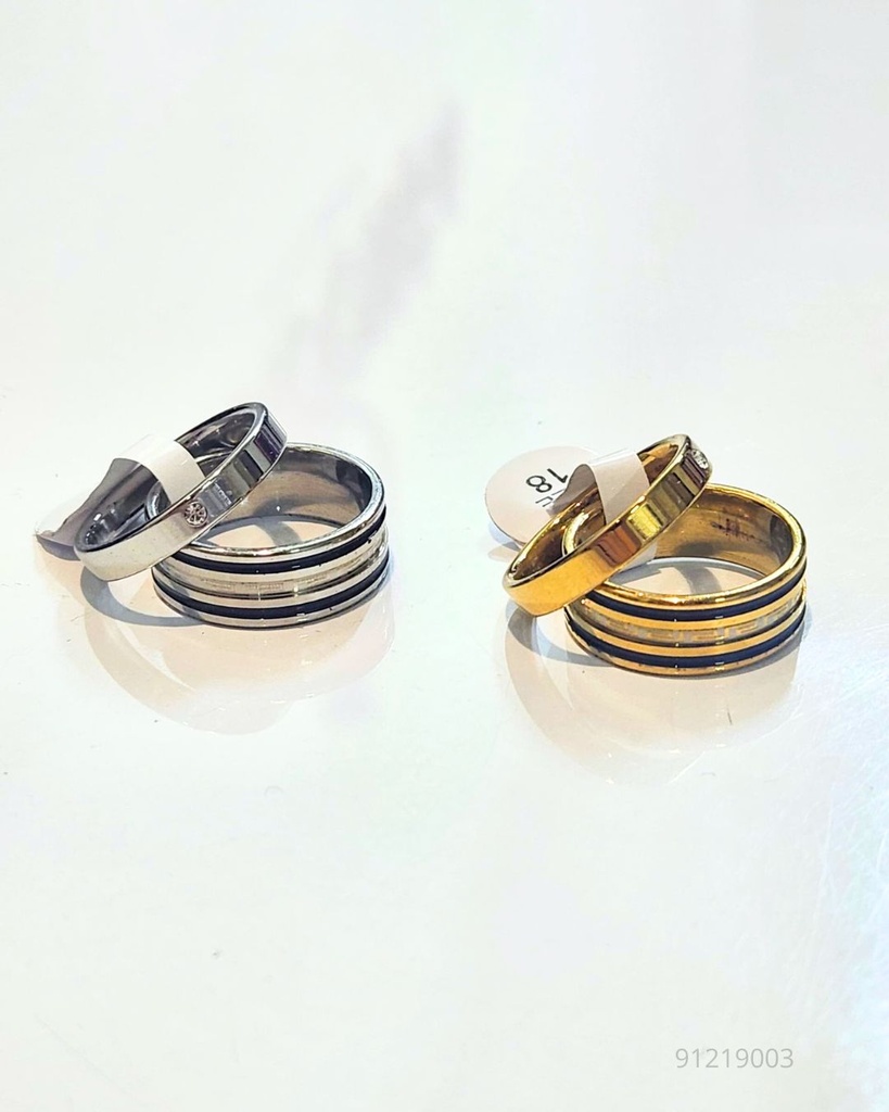 ANILLOS ACERO SET DE 2