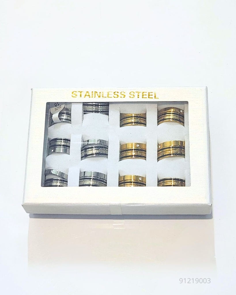ANILLOS ACERO SET DE 2