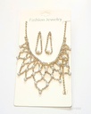 COLLARES FINO STRASS DORADO Y PLATEADO (NKL-7077GS)