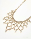 COLLARES FINO STRASS DORADO Y PLATEADO (NKL-7077GS)