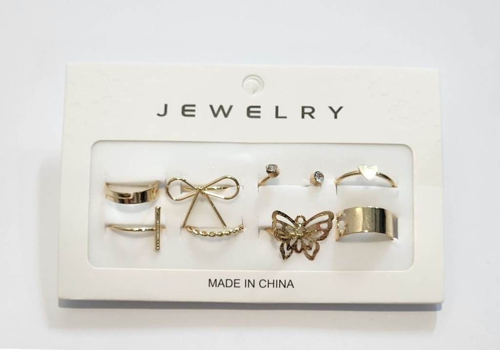 ANILLOS LAZOS SET DE 8