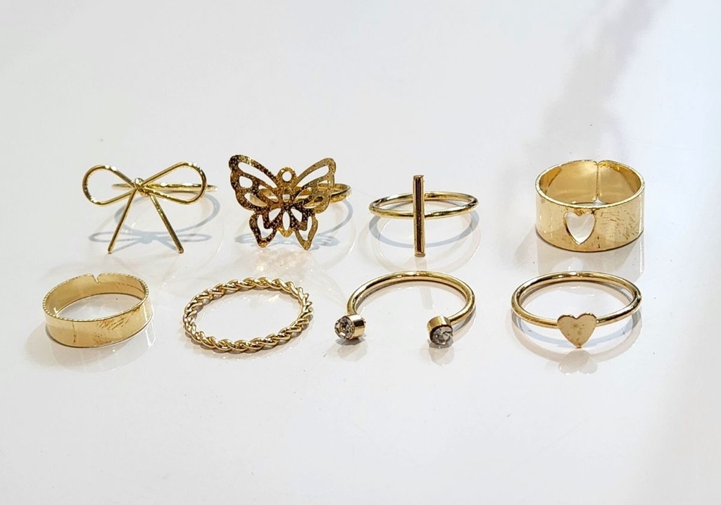 ANILLOS LAZOS SET DE 8