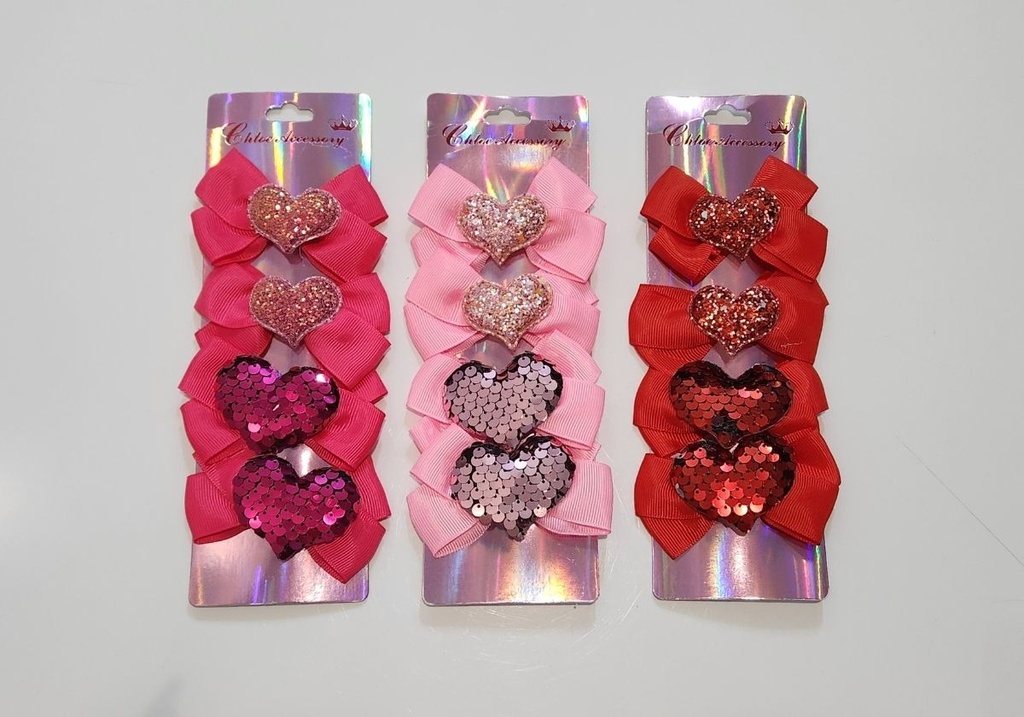 GANCHOS LAZO SET DE 4 CORAZON 