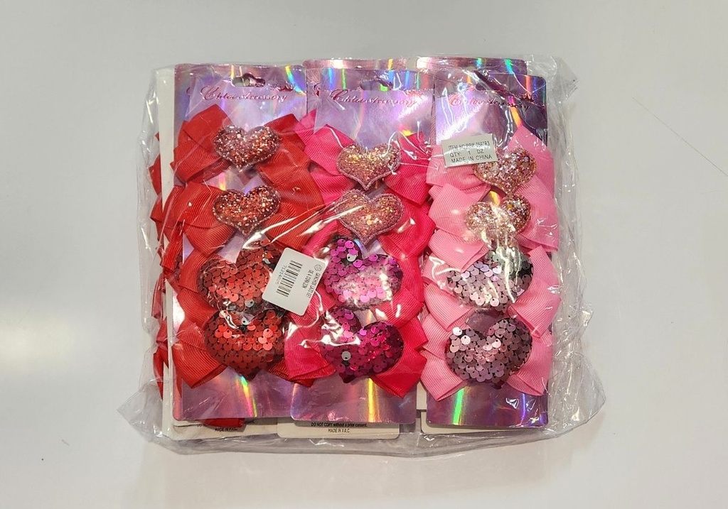 GANCHOS LAZO SET DE 4 CORAZON 