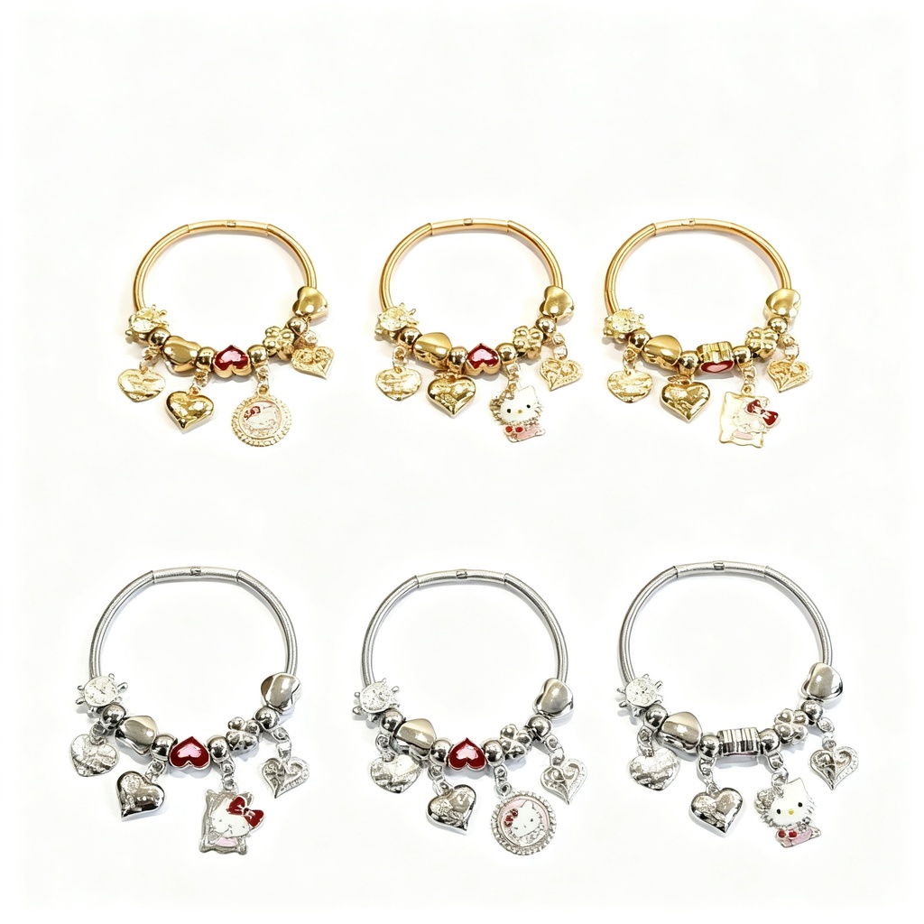 PULSERAS PANDORAS PARA NIÑAS HELLO KITTY
