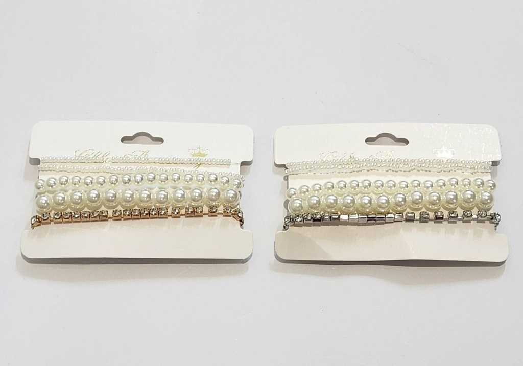 PULSERAS BALINES STRASS SET DE 5