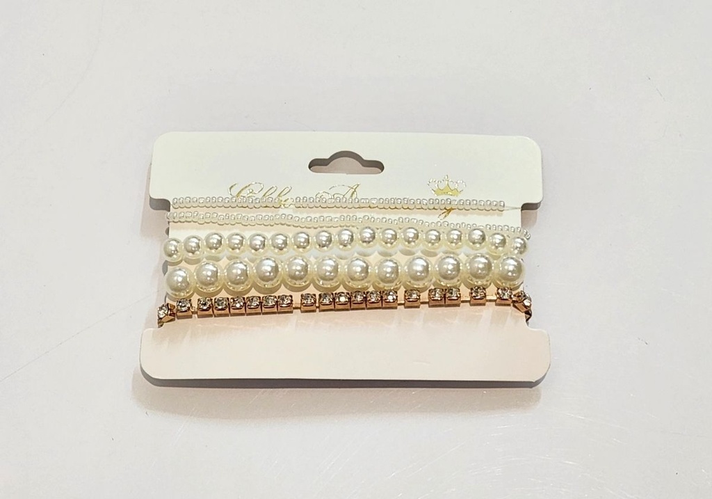 PULSERAS BALINES STRASS SET DE 5