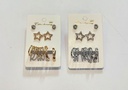 ARGOLLAS Y ZARCILLOS TOPITOS ESTRELLA SET DE 4
