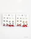 ZARCILLOS TOPITOS CEREZA SET DE 6
