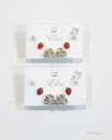 ZARCILLOS TOPITOS CEREZA SET DE 3